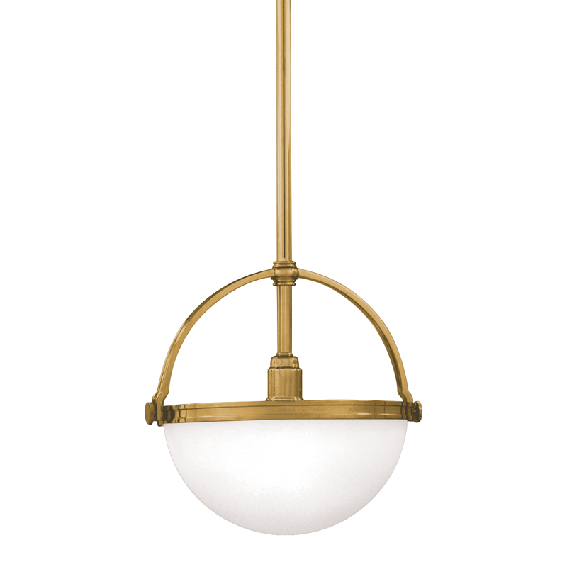 Stratford Pendant 12" - Aged Brass