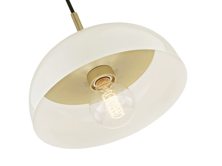 Avery Pendant 13" - Polished Nickel/Navy