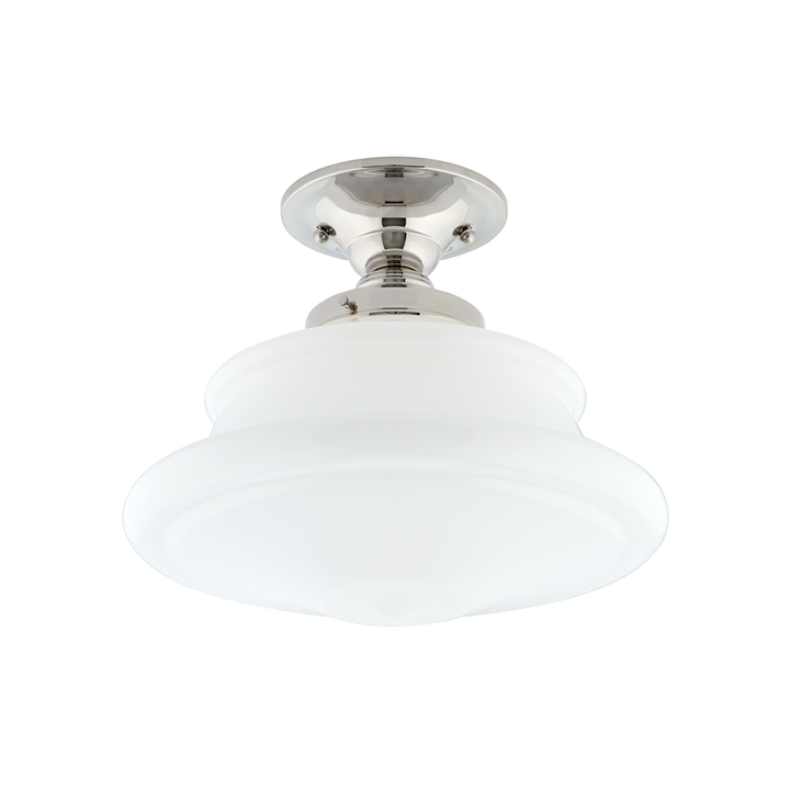 Petersburg Semi Flush 10" - Polished Nickel