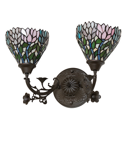 18" Wide Wisteria 2 Light Wall Sconce