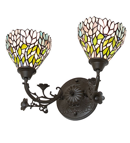 18" Wide Wisteria 2 Light Wall Sconce