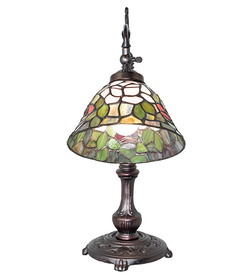 20" High Tiffany Rosebush Bridge Arm Desk Lamp