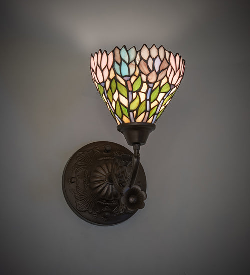 7" Wide Wisteria Wall Sconce