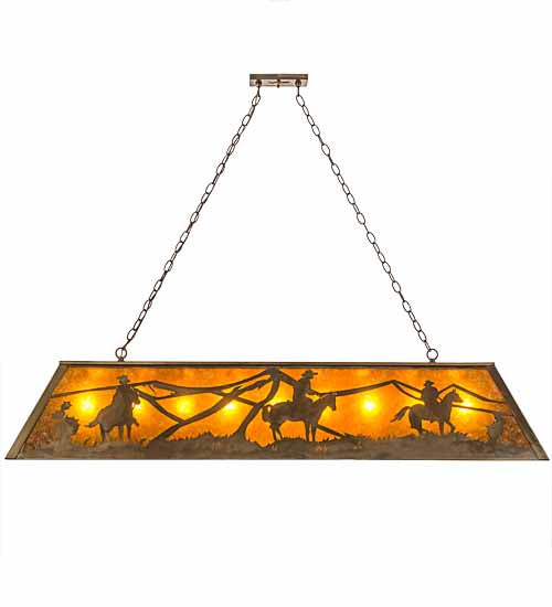 60"L Rustlers Oblong Pendant