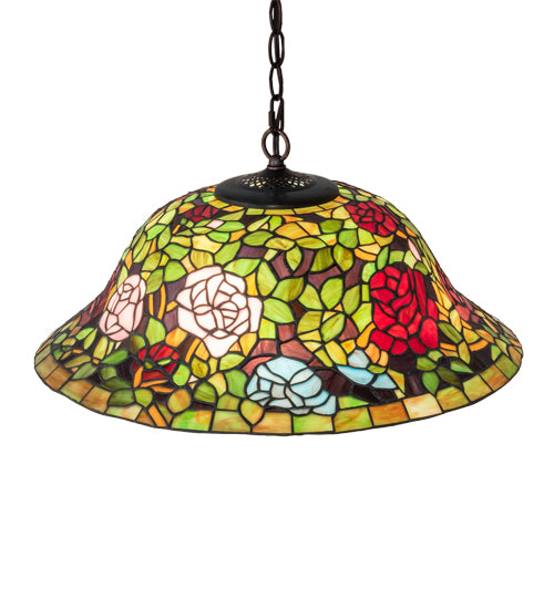 20" Wide Tiffany Rosebush Pendant