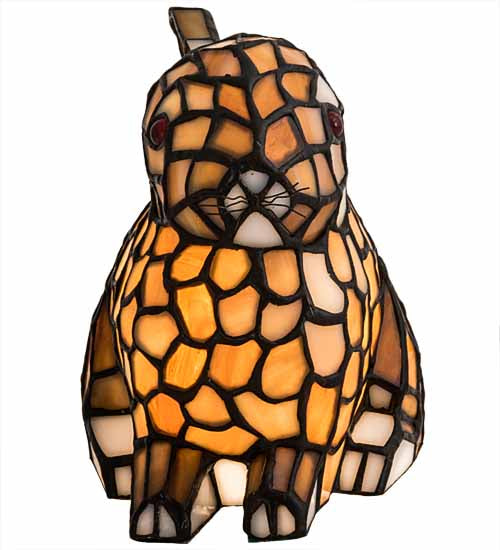 7"H Tiffany Rabbit Honey Accent Lamp