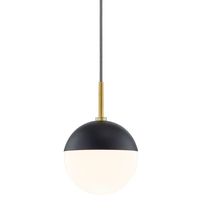 Renee Pendant - Aged Brass/Dusk Black