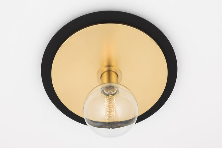 Milo Flush Mount 6" - Aged Brass/Dusk Black