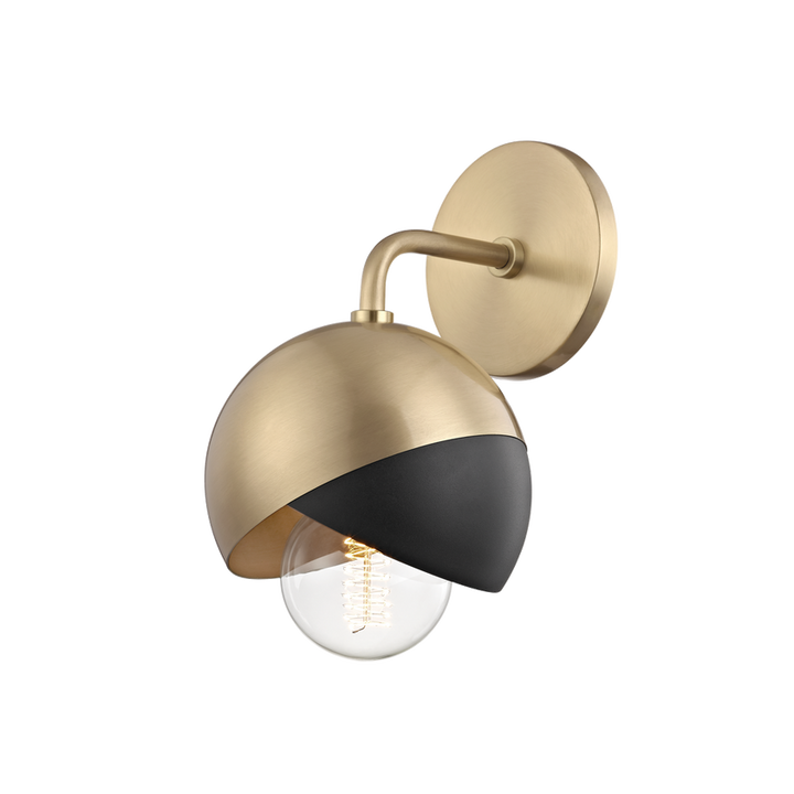 Emma Wall Sconce - Aged Brass/Dusk Black