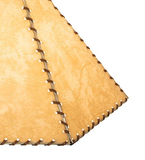 16" Wide Fabric & Rawhide Shade