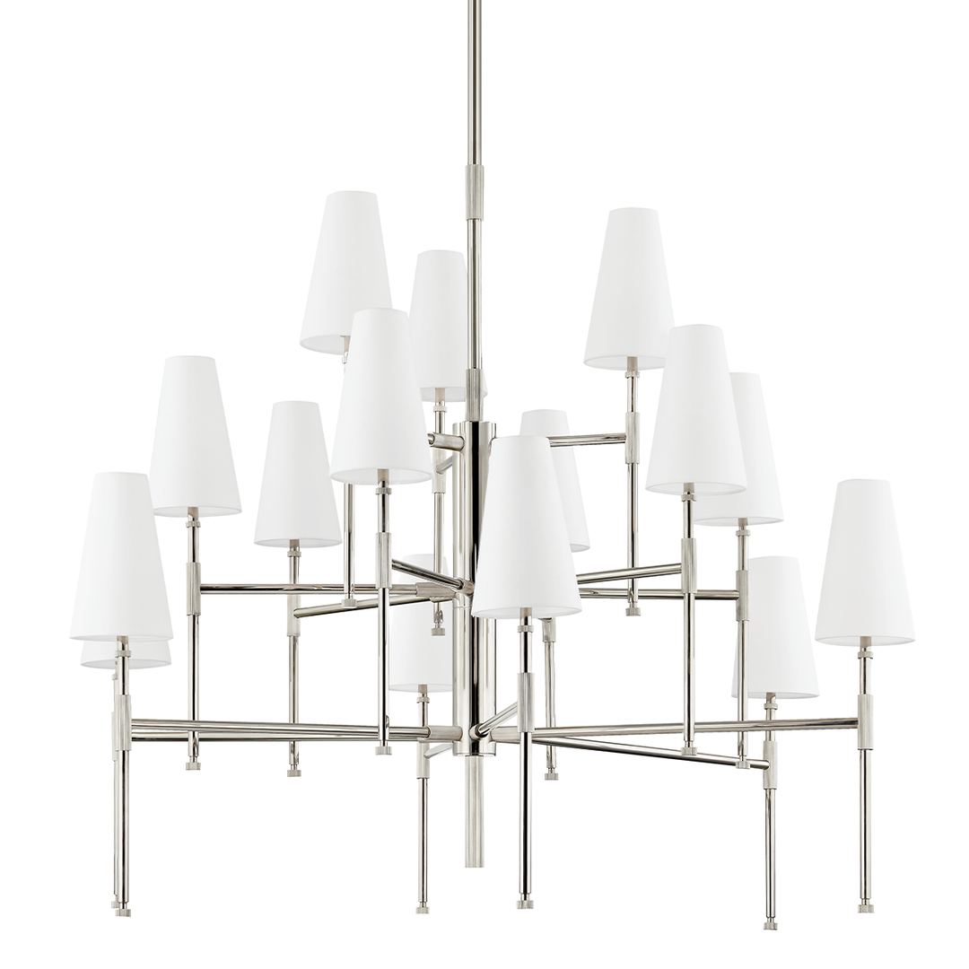 Bowery Chandelier - Polished Nickel