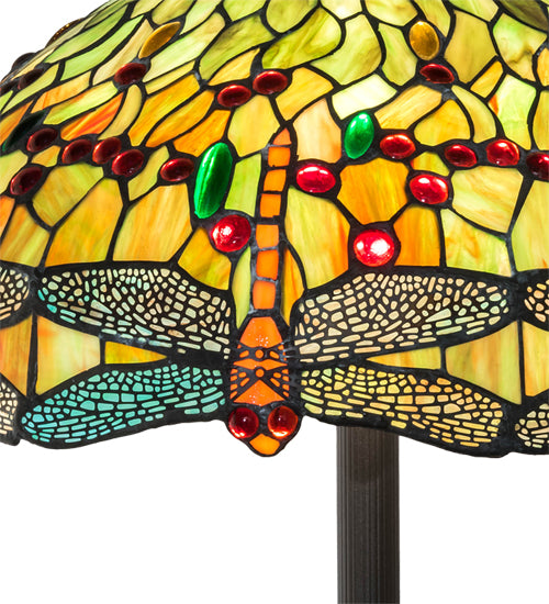 62" High Tiffany Hanginghead Dragonfly Floor Lamp