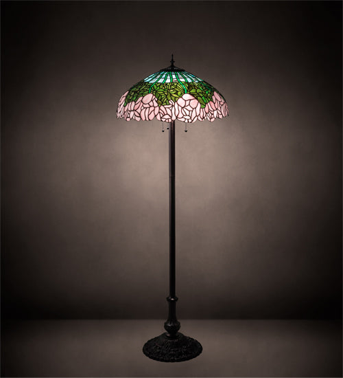 62" High Tiffany Cabbage Rose Floor Lamp