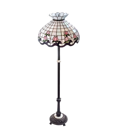 62" High Roseborder Floor Lamp