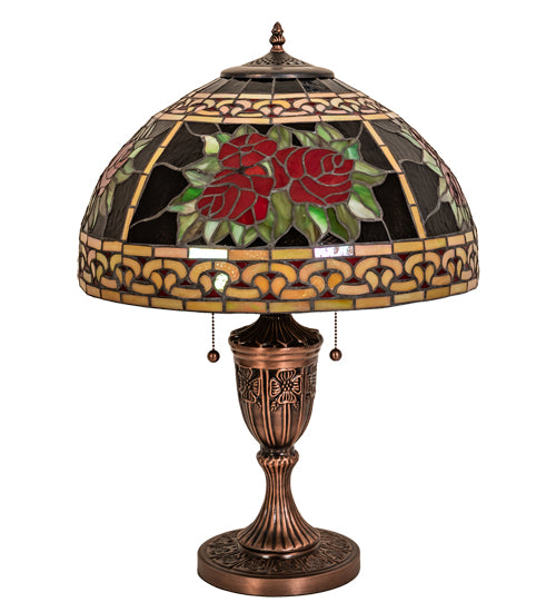 25" High Roses & Scrolls Table Lamp