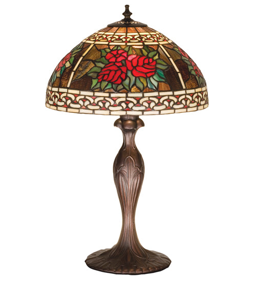 22.5"H Roses & Scrolls Table Lamp