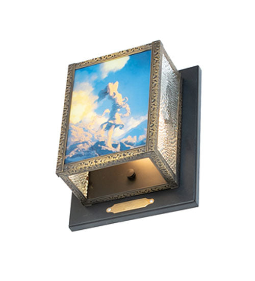 8" Wide Maxfield Parrish Ecstacy Wall Sconce