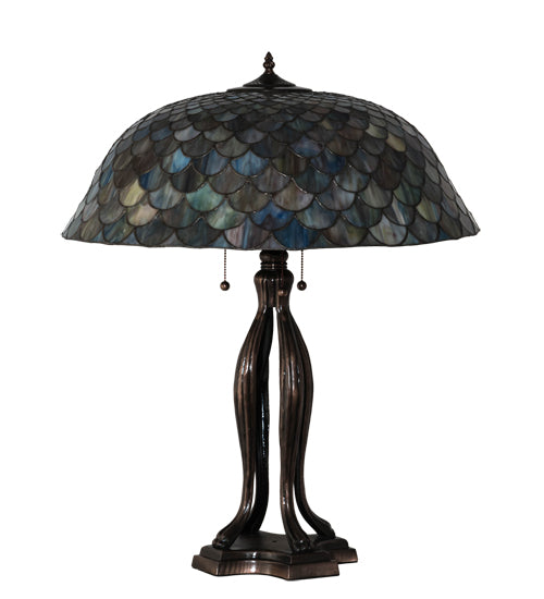 30" High Tiffany Fishscale Table Lamp