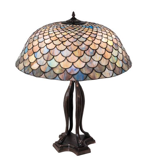 30" High Tiffany Fishscale Table Lamp