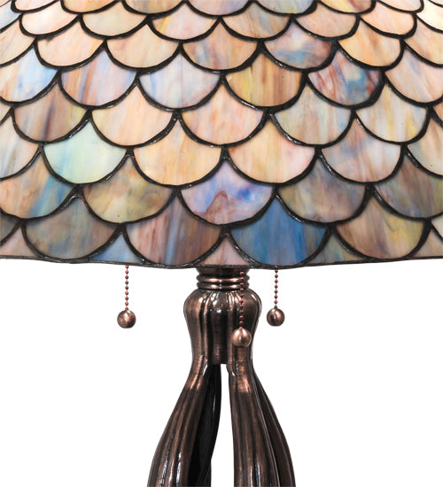 30" High Tiffany Fishscale Table Lamp