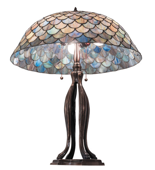 30" High Tiffany Fishscale Table Lamp