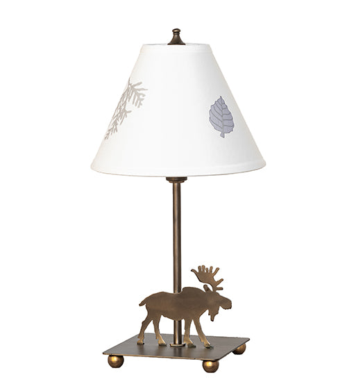 15" High Lone Moose Accent Lamp