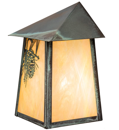 9" Wide Stillwater Winter Pine Wall Sconce