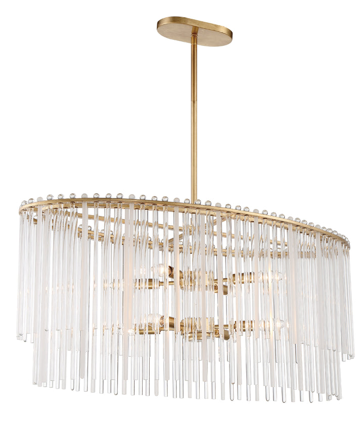 Crystorama Bleecker 8 Light Antique Gold Chandelier