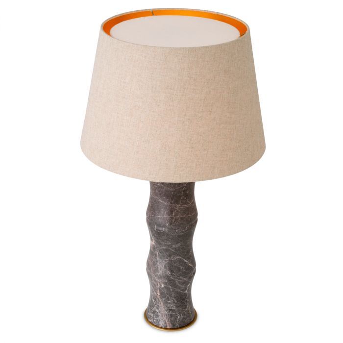 Table Lamp Bonny Grey Marble Including Shade