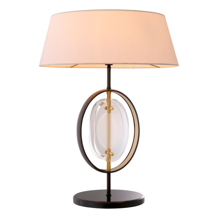 Table Lamp Vincente Gunmetal Finish Gold Finish