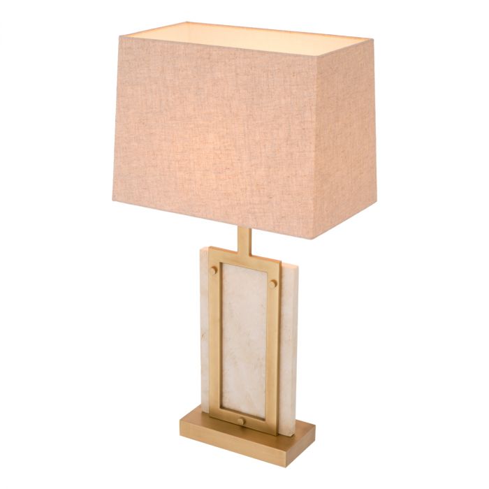 Table Lamp Murray Travertine Including Shade