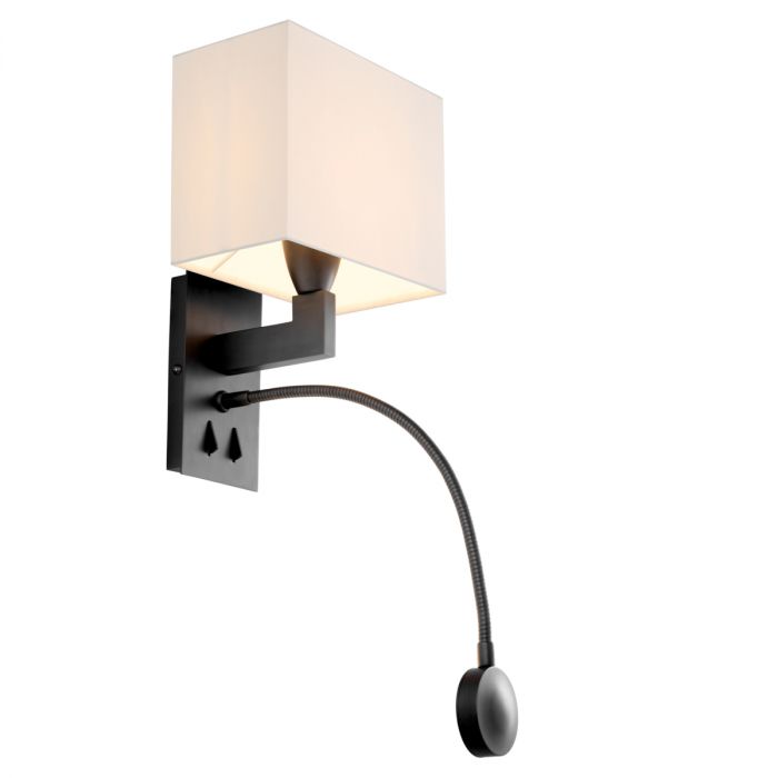 Wall Lamp Reading Bronze Finish Including Shade