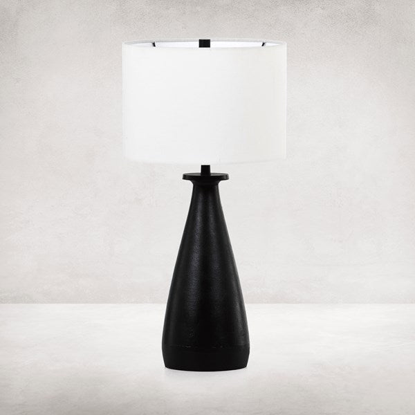 Innes Table Lamp-Textured Black Aluminum