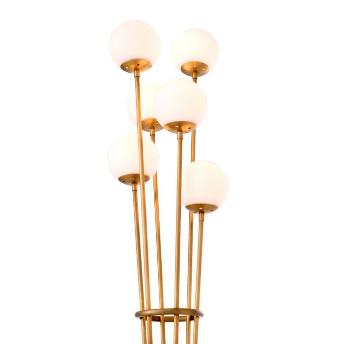 Floor Lamp Tortora Antique Brass Finish