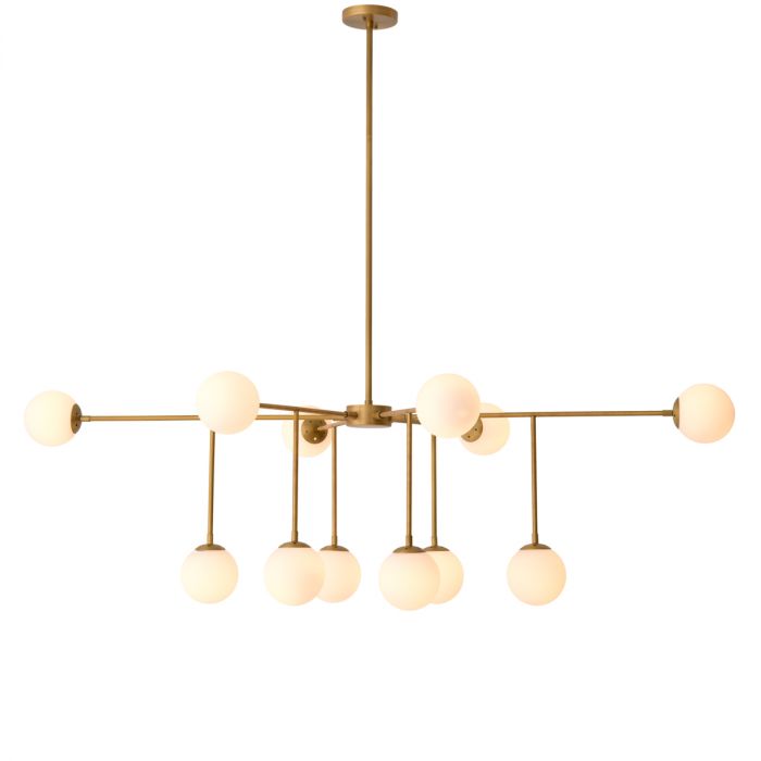 Chandelier Aram Antique Brass Finish