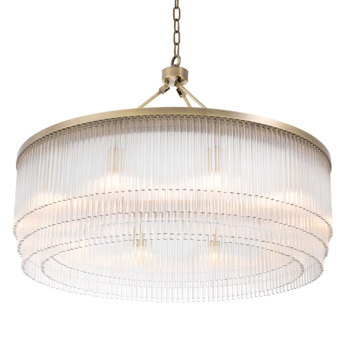 Chandelier Hector Large Light Brushed Brass Finish