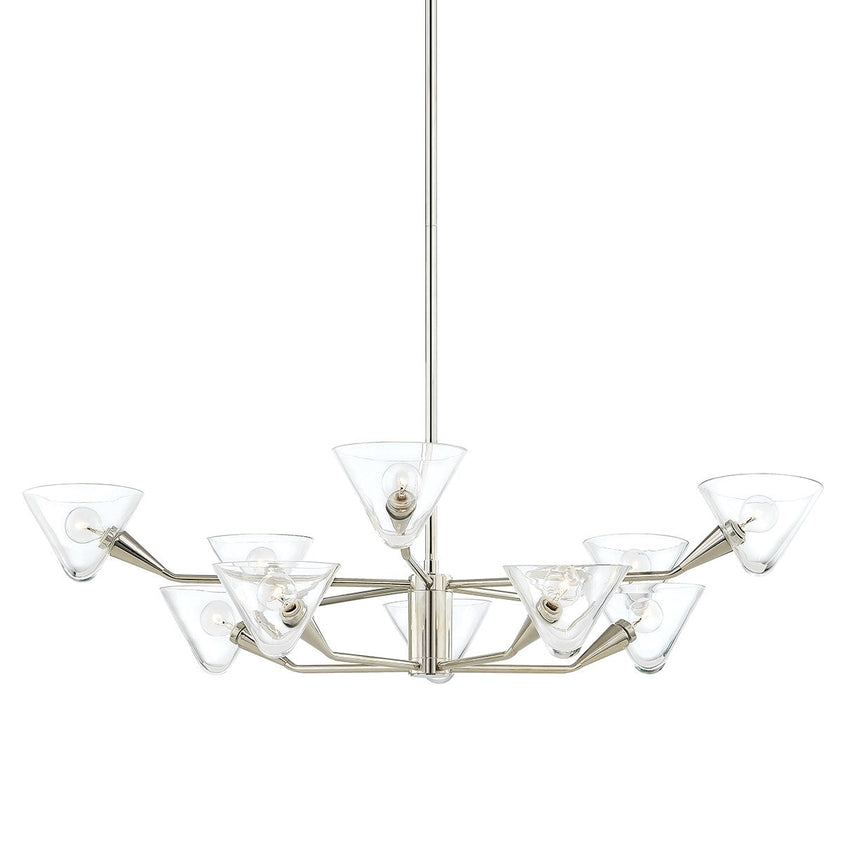 Isabella Chandelier 10" - Polished Nickel