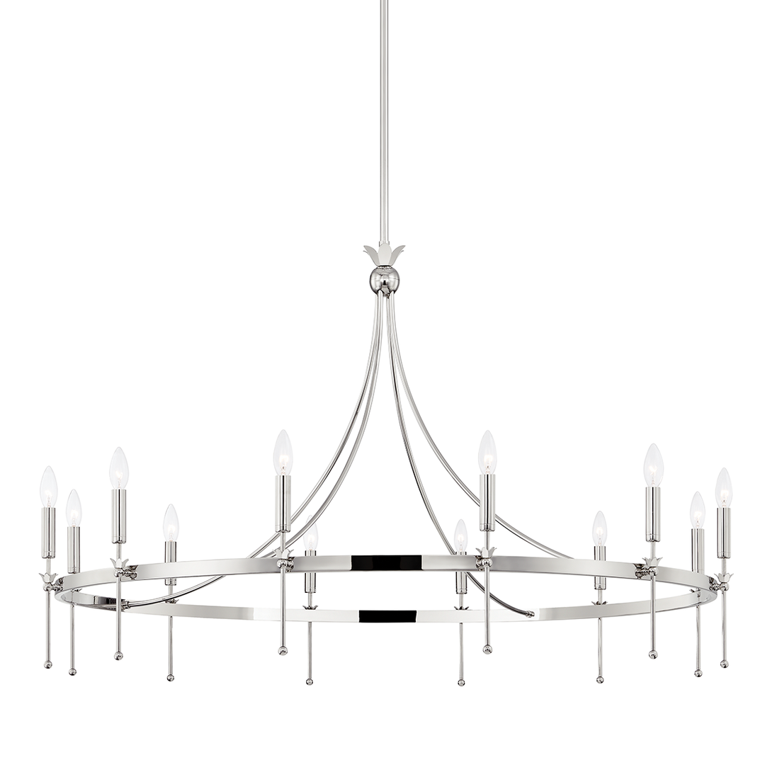 Gates 12 Ligh Chandelier - Polished Nickel