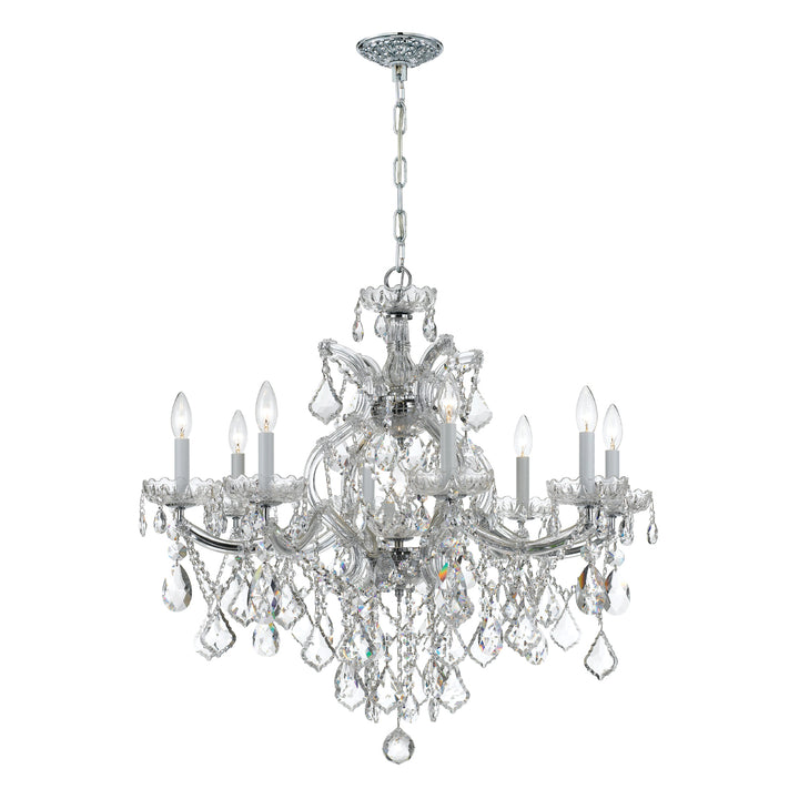 Maria Theresa 9 Light Hand Cut Crystal Gold Chandelier