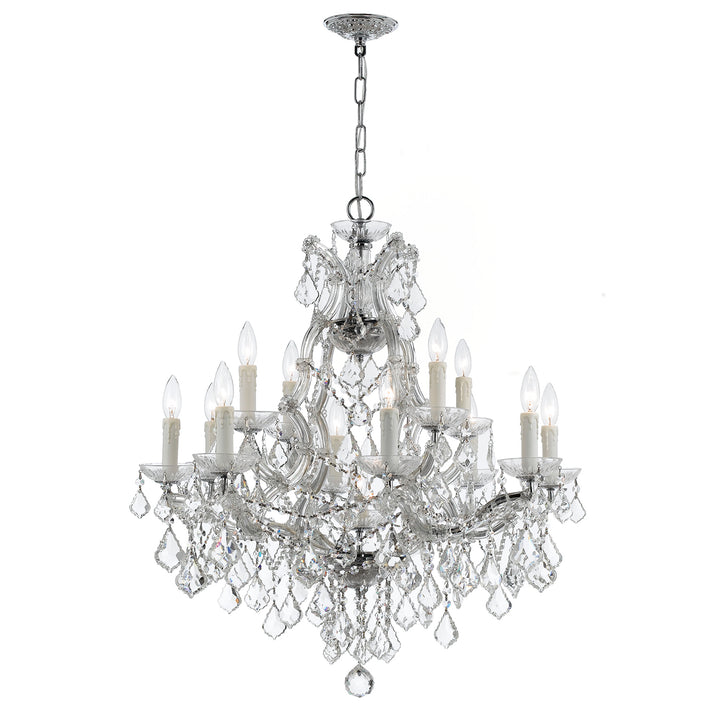 Crystorama Maria Theresa 13 Light Spectra Crystal Gold Chandelier