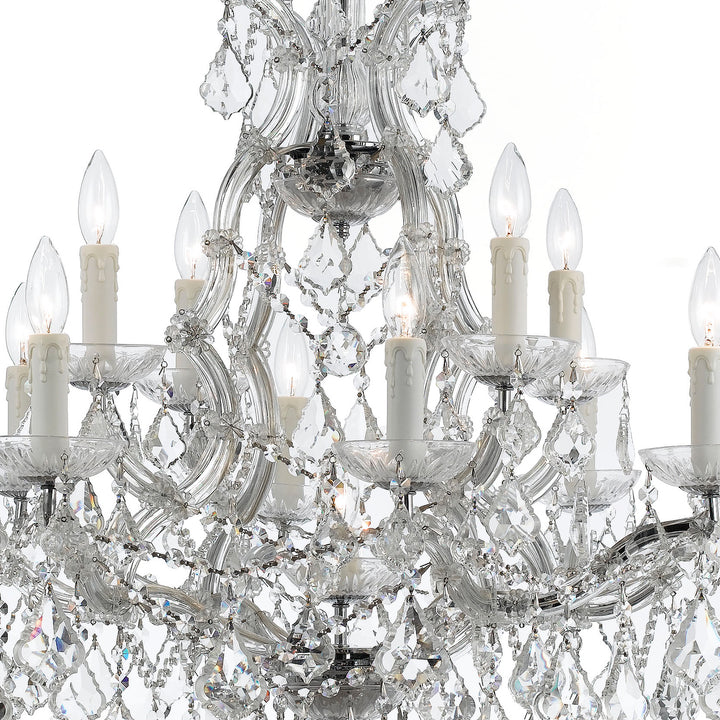 Crystorama Maria Theresa 13 Light Spectra Crystal Gold Chandelier