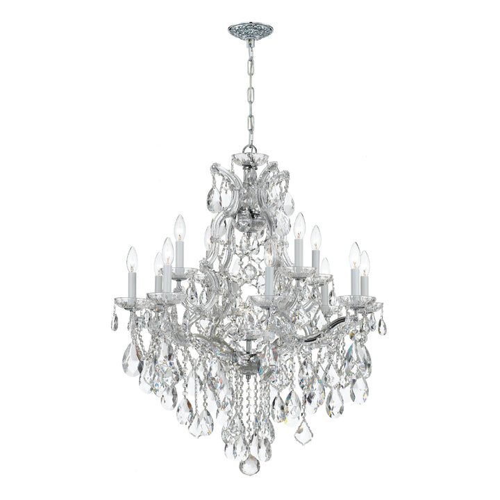 Maria Theresa 13 Light Spectra Crystal Gold Chandelier