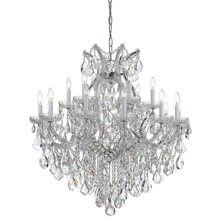 Crystorama Maria Theresa 19 Light Spectra Crystal Gold Chandelier