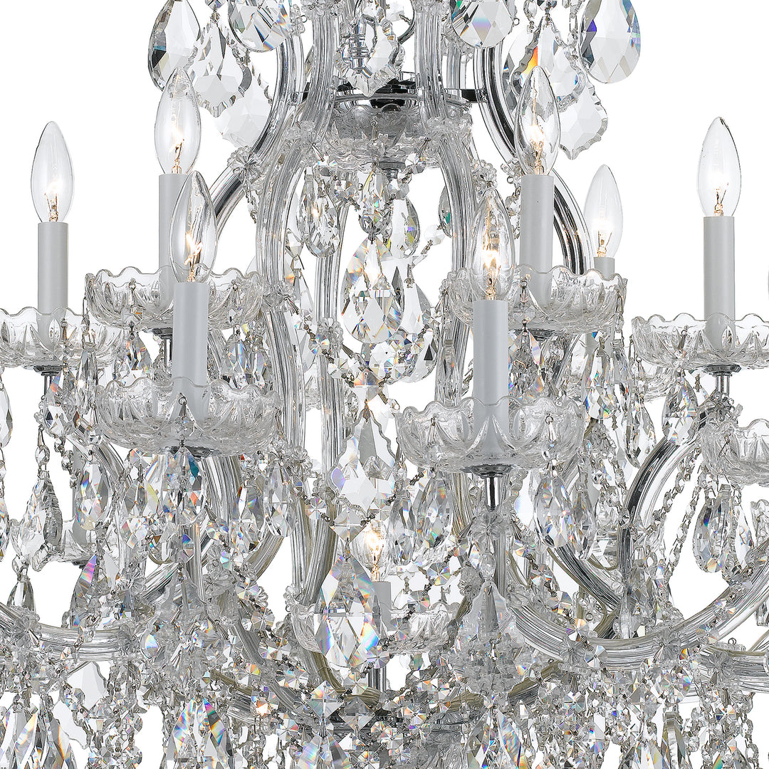 Crystorama Maria Theresa 19 Light Spectra Crystal Gold Chandelier