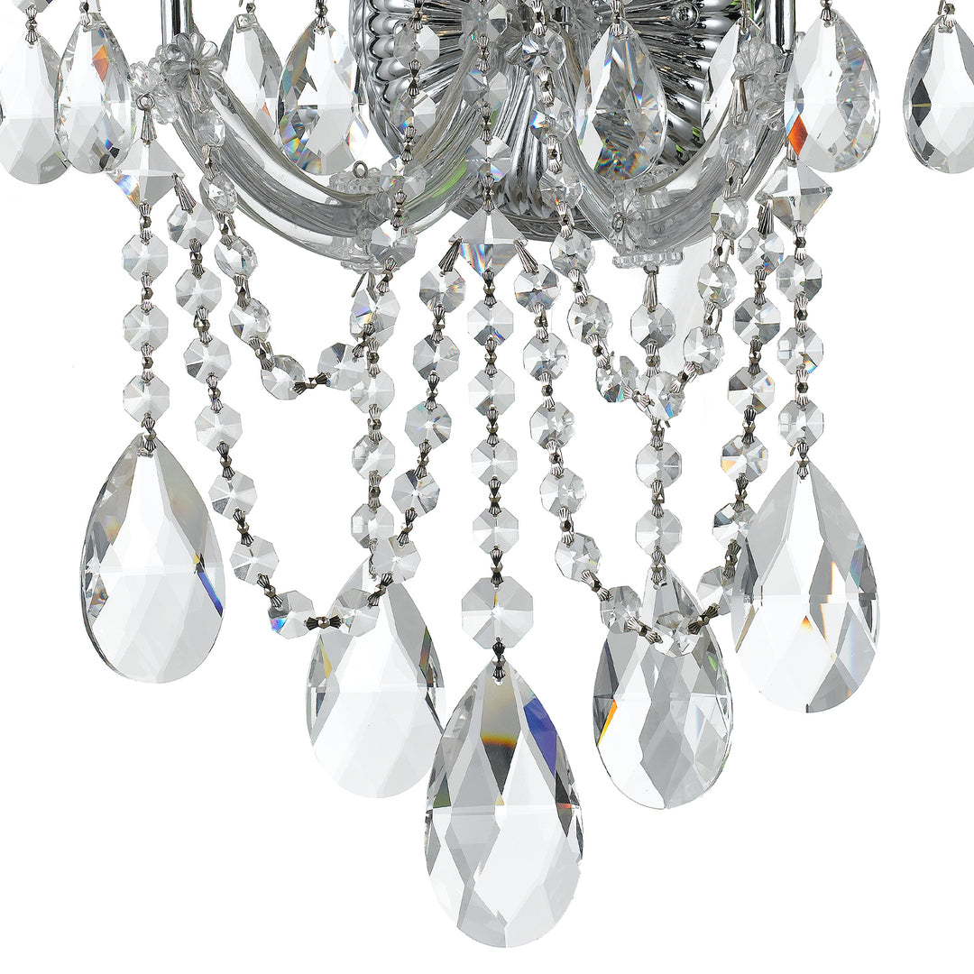 Crystorama Maria Theresa 3 Light Hand Cut Crystal Gold Sconce