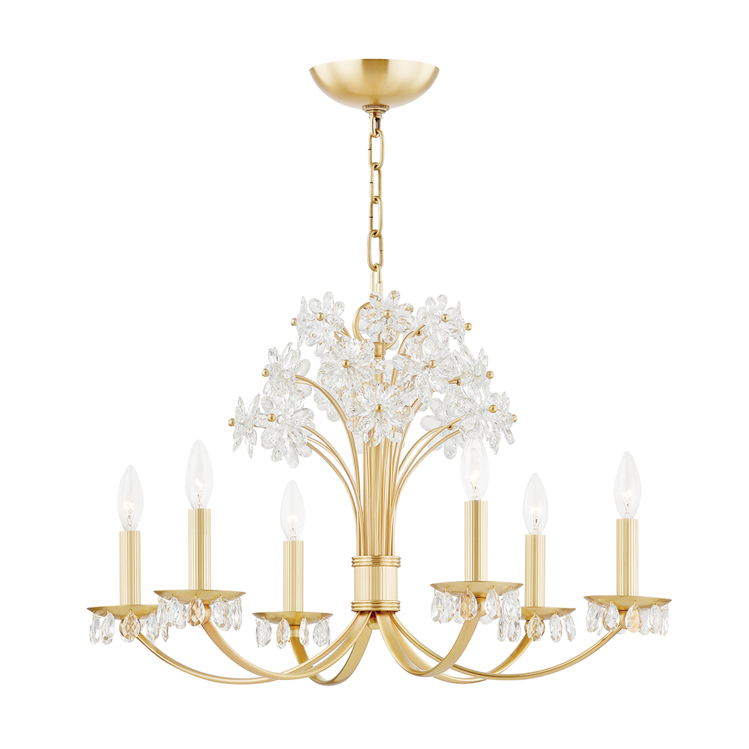 Beaumont Chandelier 17" - Aged Brass