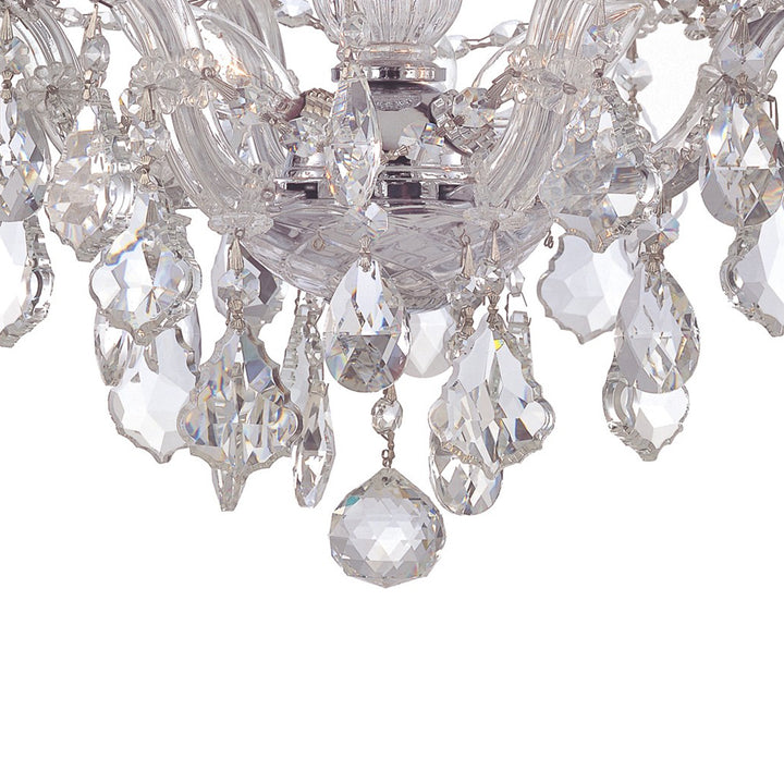 Crystorama Maria Theresa 3 Light Spectra Crystal Gold Semi Flush Mount