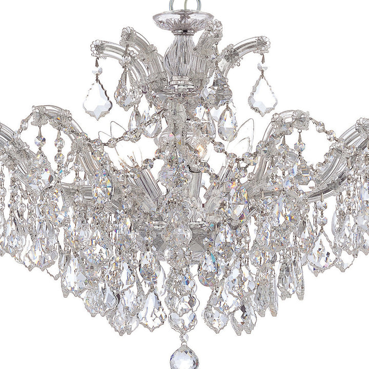 Crystorama Maria Theresa 6 Light Spectra Crystal Gold Semi Flush Mount