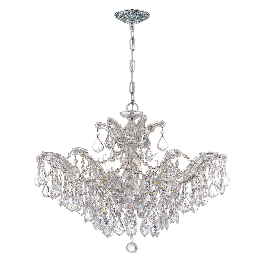 Maria Theresa 6 Light Spectra Crystal Gold Semi Flush Mount