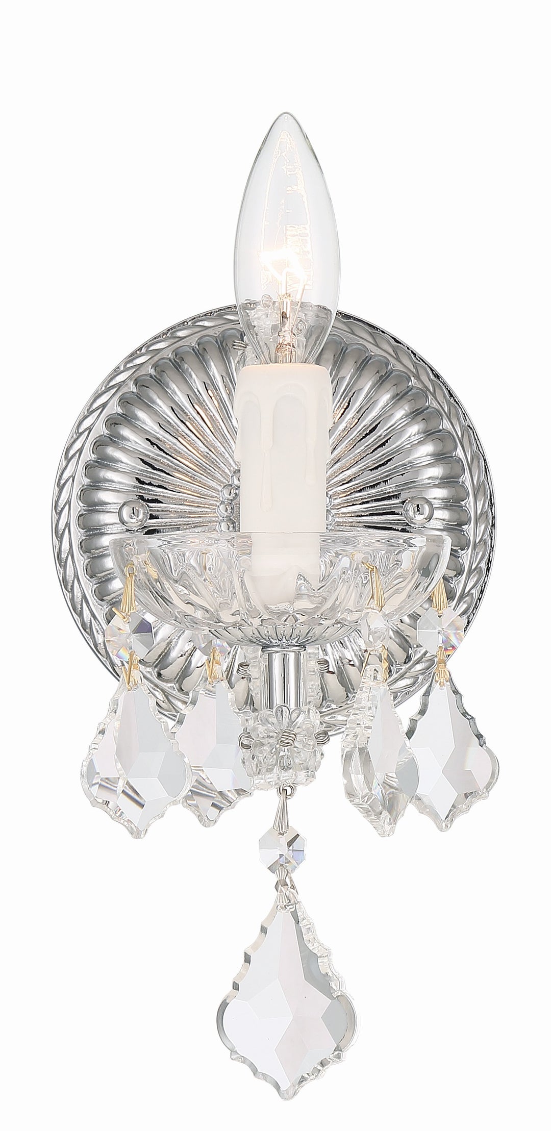 Crystorama Maria Theresa 1 Light Hand Cut Crystal Gold Sconce